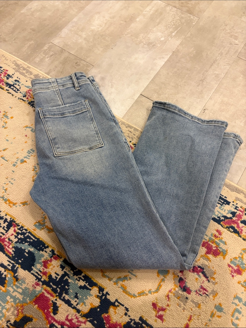 Women's Light Blue Straight-Leg Jeans